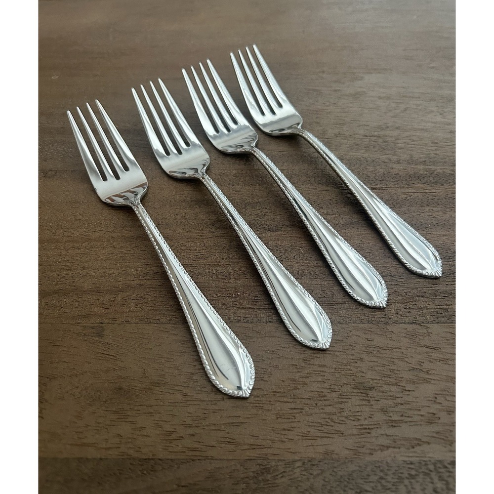 Reed & Barton Englefield Salad Forks Set Of 4 Stainless Glossy